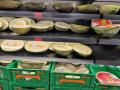 Imagen de melones y sandías tomada en un supermercado de Mercadona en Valencia