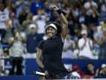 Venus Williams celebra la victoria en el Open de Washington