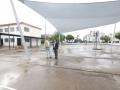 Toldo instalado en el colegio Miralbaida de Córdoba