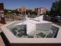 Fuente con forma de estrella de Madrid