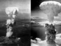 Nube de hongo sobre Hiroshima y Nagasaki producida por la bomba atómica