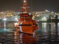 Una embarcación de Salvamento Marítimo llega al muelle de Arguineguín