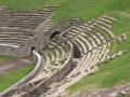 Ruinas del anfiteatro de Pompeya, donde Pink Floyd dio un concierto en 1971