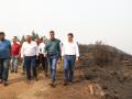 Pedro Sánchez visita la zona afectada por el incendio de Orallo en Villablino (León) acompañado por Fernández Mañueco