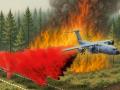 El avión A-400M puede disponer de un kit que le permite ejercer en la lucha contra los incendios