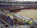 Imagen de las obras del Camp Nou a fecha 28 de julio de 2025