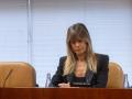 La mujer del presidente del Gobierno, Begoña Gómez, durante una Comisión de Investigación en la Asamblea de Madrid