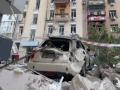 Daños en los edificios de Kiev tras un ataque ruso