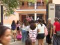 Entrada de los escolares a un centro educativo