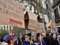 Manifestantes por el derecho a la vivienda, en Barcelona, en una imagen de archivo
