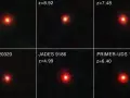 Puntos rojos captados por el telescopio James Webb