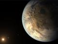 Impresión artística del exoplaneta rocoso de la zona habitable Kepler-168b