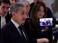 El expresidente francés, Nicolas Sarkozy, a la salida de los juzgados