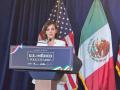 Senadora mexicana Lilly Téllez durante la Tercera Cumbre Bilateral México–EE.UU.