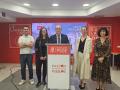 Alberto Rojo durante la rueda de prensa en la sede del PSOE de Guadalajara