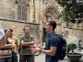 Joan Rodríguez, durante un tour por el Barrio Gótico de Barcelona