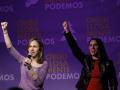 Ione Belarra e Irene Montero en un acto de Podemos
