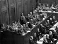 El banco de los acusados durante los juicios de Núremberg