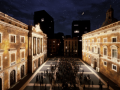 'Render' de cómo quedará la plaza Sant Jaume de Barcelona con la iluminación de este año
