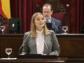 La presidenta del Govern balear, Marga Prohens, interviene durante el Debate de Política General, en el Parlament balear, a 7 de octubre de 2025