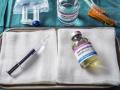 Vial con pentobarbital utilizado para la eutanasia e inyección letal en un hospital