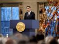 The Chairman of the Nobel Committee Jørgen Watne Frydnes speaks during the award ceremony of the 2024 Nobel Peace Prize on December 10, 2024 at the City Hall in Oslo, Norway. Survivors of the US atomic bombings of Japan receiv the Nobel Peace Prize on December but, after years of anti-nuclear campaigning and showing the world their scars, they still retain the painful memories of the discrimination they have faced.