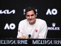 Roger Federer, en una rueda de prensa previa al Open de Australia