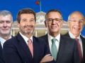 Fotomontaje de los cinco candidatos favoritos para las elecciones presidenciales de Portugal