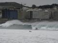 El litoral coruñés está en alerta roja por olas de hasta nueve metros y rachas de viento