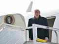 El presidente de Estados Unidos, Donald Trump, a su llegada al aeropuerto de Zúrich