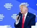 El presidente de Estados Unidos, Donald Trump, habla durante la reunión anual del Foro Económico Mundial (FEM)