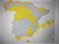 Imagen de los avisos de la Aemet para el sábado 24 de enero