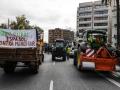 Agricultores circulan con sus tractores por el centro de la ciudad en protesta contra la competencia desleal que supone Mercosur