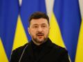 Volodymyr Zelensky durante una rueda de prensa con el presidente polaco tras la conmemoración en Vilnius