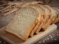 Whole wheat bread on wooden plate