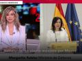 La ministra de Defensa,Margarita Robles, durante una entrevista telefónica con RTVE