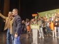 El presidente de Vox, Santiago Abascal, junta al candidato a la Junta, Carlos Pollán