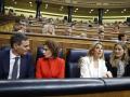Pedro Sánchez junto a la vicepresidentas, María Jesús Montero, Yolanda Díaz y Sara Aagesen