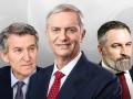 Alberto Núñez Feijóo, José Antonio Kast y Santiago Abascal