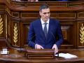 Pedro Sánchez durante su tiempo de réplica