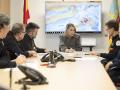 Imagen de Marta Barrachina durante el dispositivo de seguridad por vientos en Castellón.