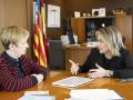 Reunión de la presidenta Marta Barrachina y la consellera Marián Cano