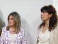 La ministra de Igualdad, Ana Redondo, y la ministra de Educación, Milagros Tolón, en Guadalajara