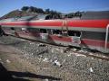 Uno de los vagones del tren de Iryo que descarriló, a 20 de enero de 2026, en Adamuz, Córdoba