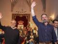 El líder de Vox, Santiago Abascal, y el candidato a las elecciones de Castilla y León, Carlos Pollán