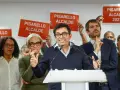 Pisarello, junto a Ada Colau y Ernest Urtasun, en la presentación de su candidatura
