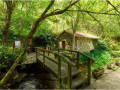 Una zona restaurada de la aldea