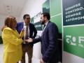 Natalia Márquez, Rafael Amor y Agustín López, en la sede de ATA