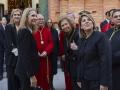 La Reina Sofía, con sus hijas, en la procesión de Cartagena del jueves Santo