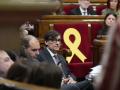 El presidente de la Generalitat de Cataluña, Salvador Illa, este miércoles en el Parlament